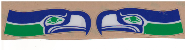 Seahawks 1976 to 2001 mini helmet decals 